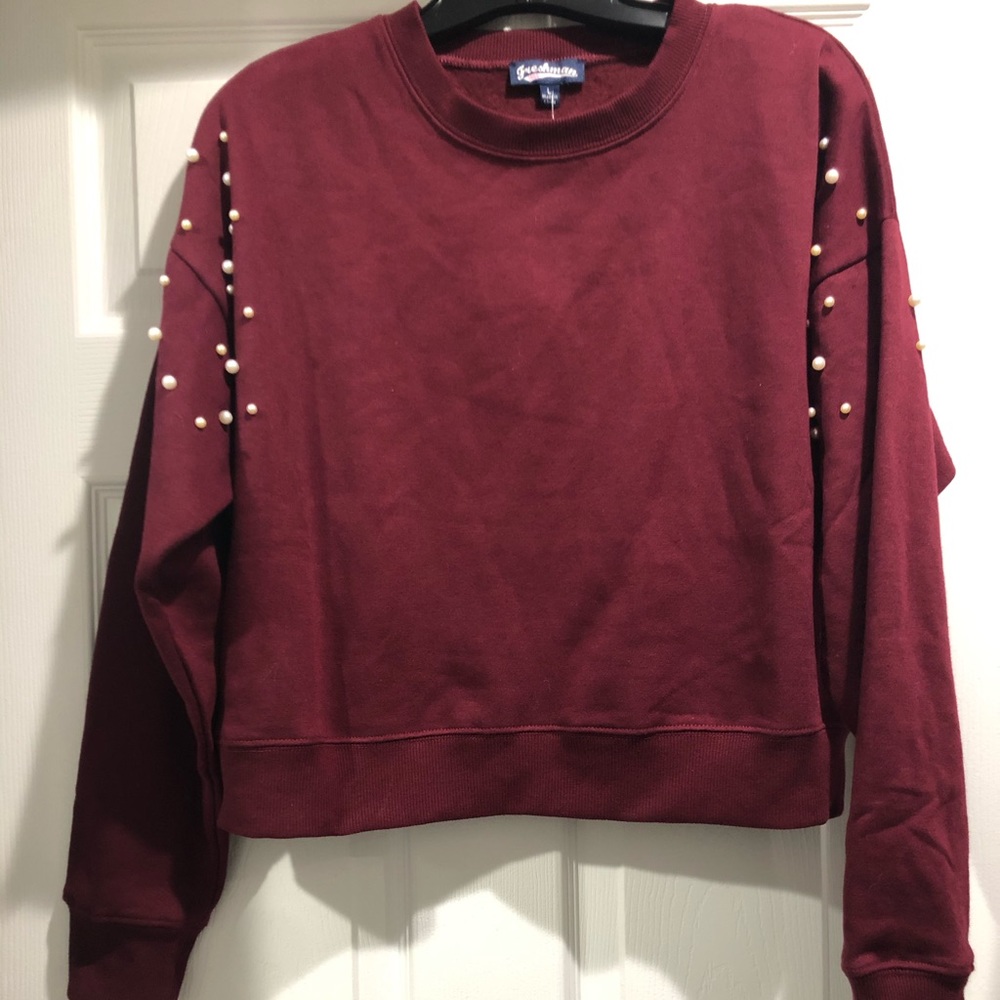 Pearl maroon sweatshirt